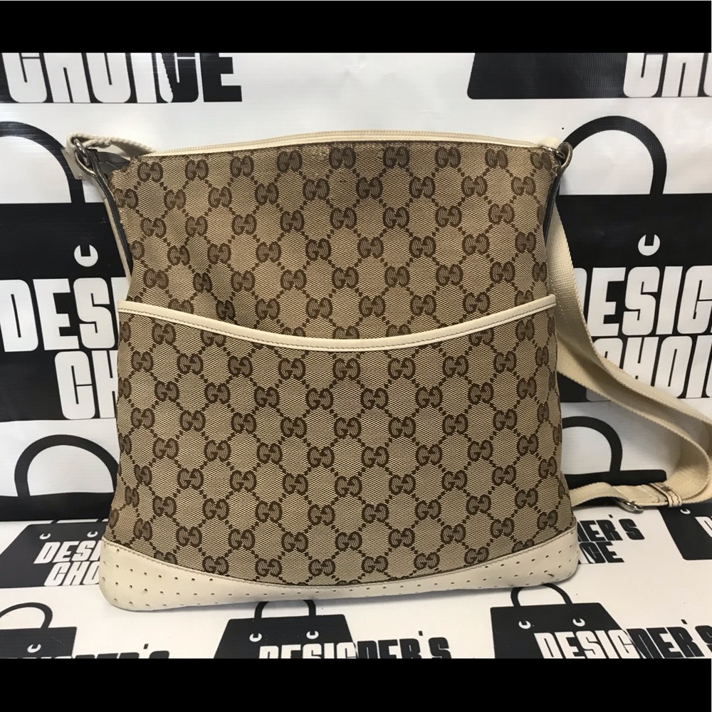 Authentic USED Gucci Perforated Sling